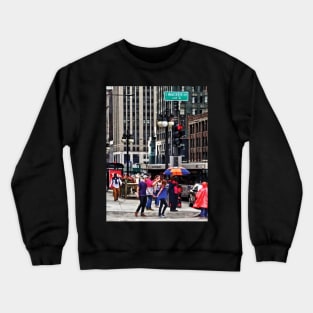 Chicago IL - Rainy Day on E Wacker Drive Crewneck Sweatshirt